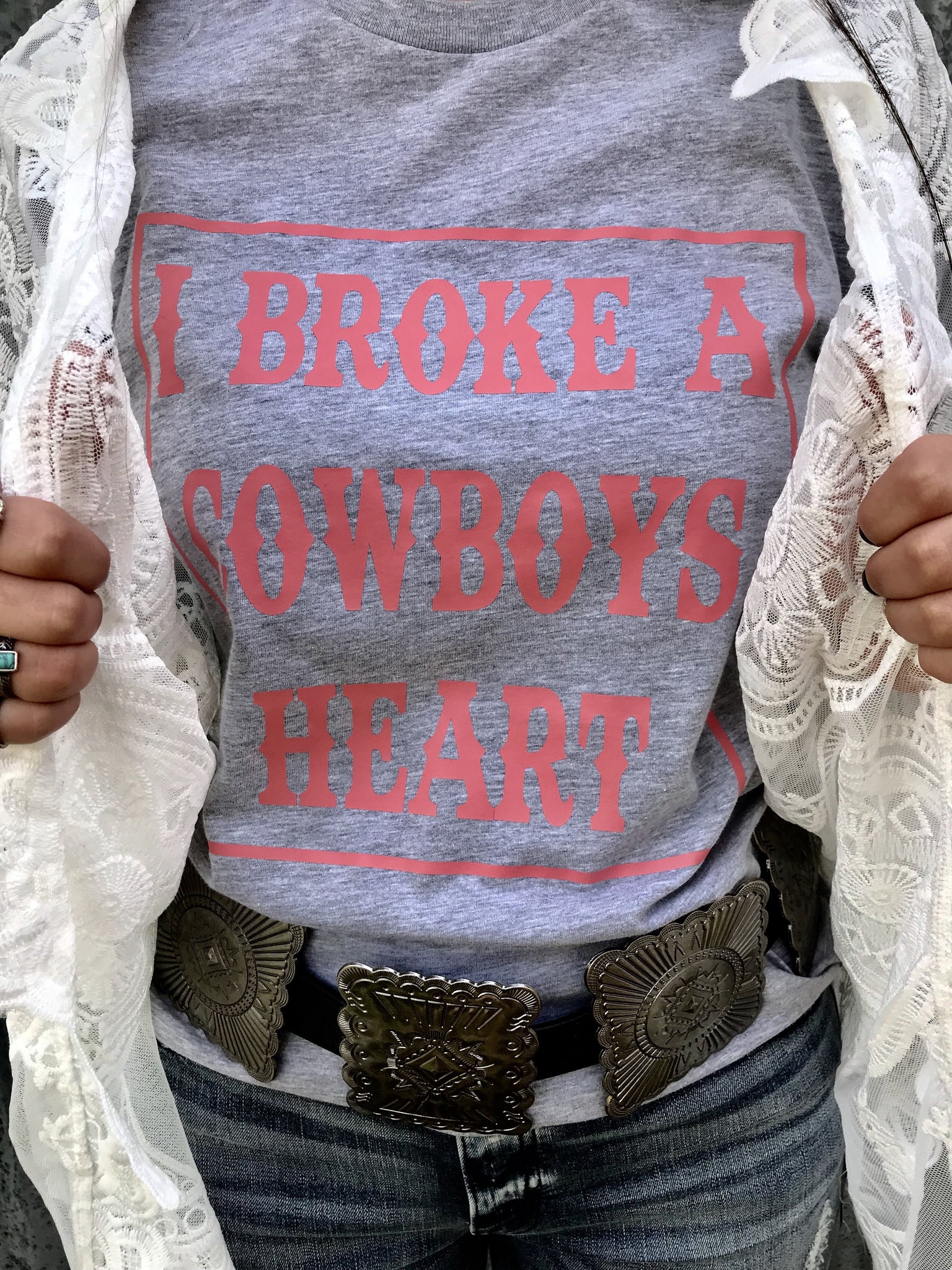 I broke a cowboys heart tee