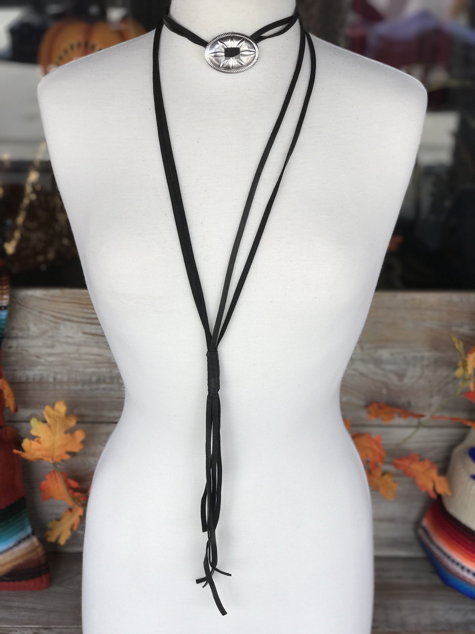 Concho wrap necklace (multiple colors)