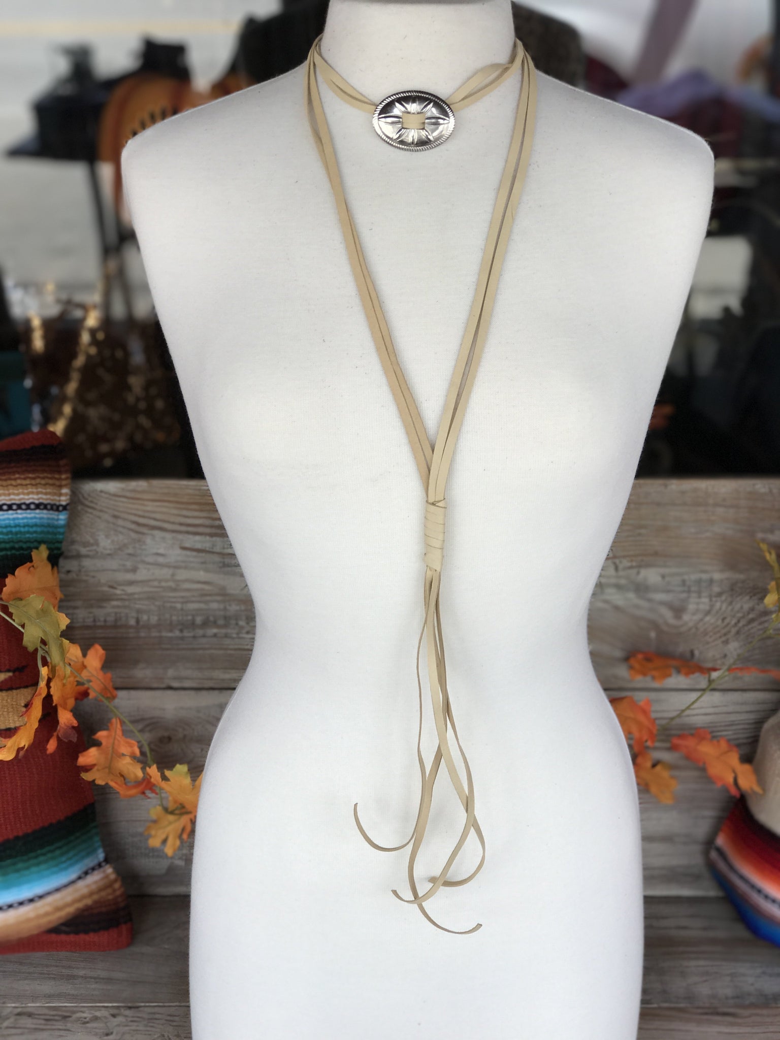 Concho wrap necklace (multiple colors)